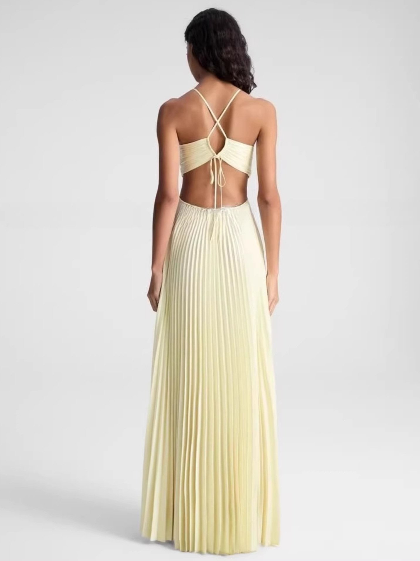 Yellow Halter Neck Dress - Image 2