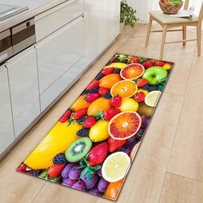 Home Floor Mat 3D Printed Kitchen Rug Door Mats Carpets Anti-Slip Welcome