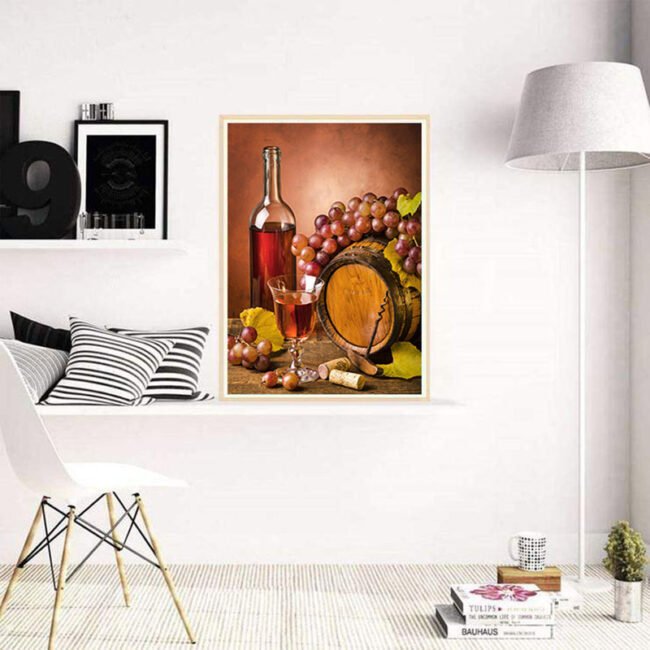 Diamond Painting Red Wine 3D Round Rhinestone Embroidery