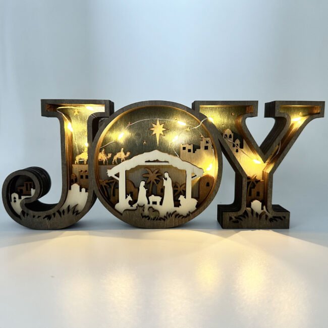 Creative Design JOY Letter Ornaments Wooden Decorative Crafts