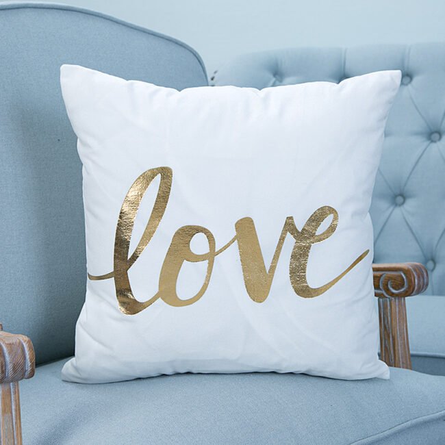 Super Soft Pineapple Love Letter Bronzing Hot Silver Pillowcase Cotton And