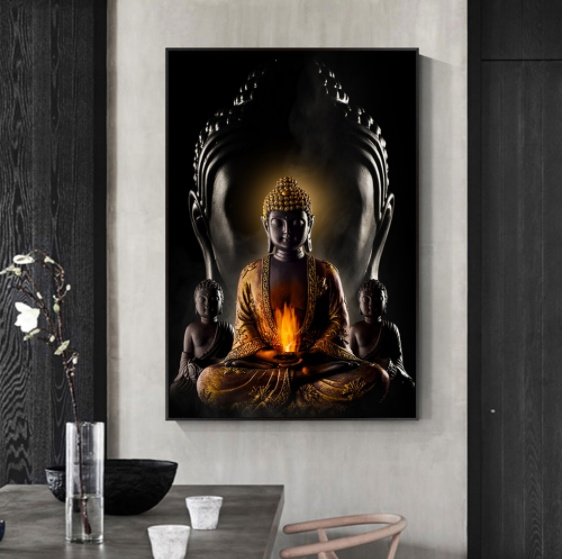 God Buddha Wall Art Canvas Modern Paintings On The Pictures Buddhism Posters