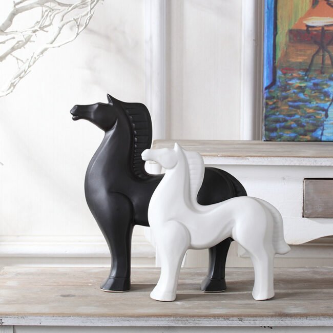 Decorative Simple Ceramic Crafts Horse Pendulum