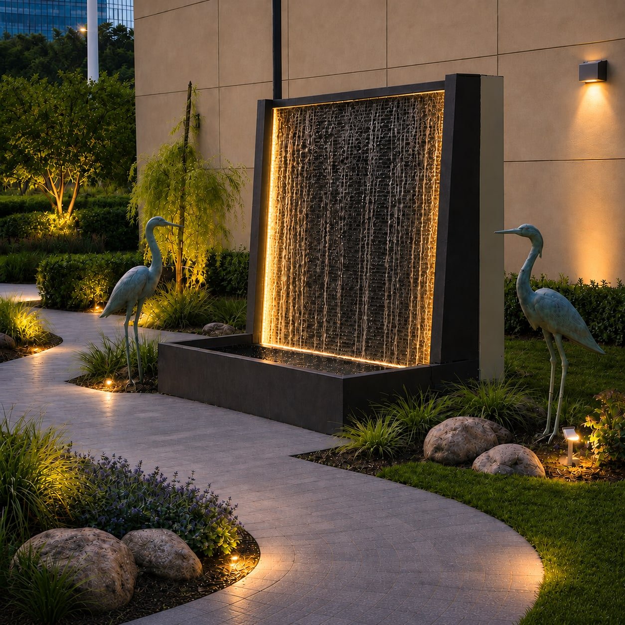 Cascading Water Feature Wall